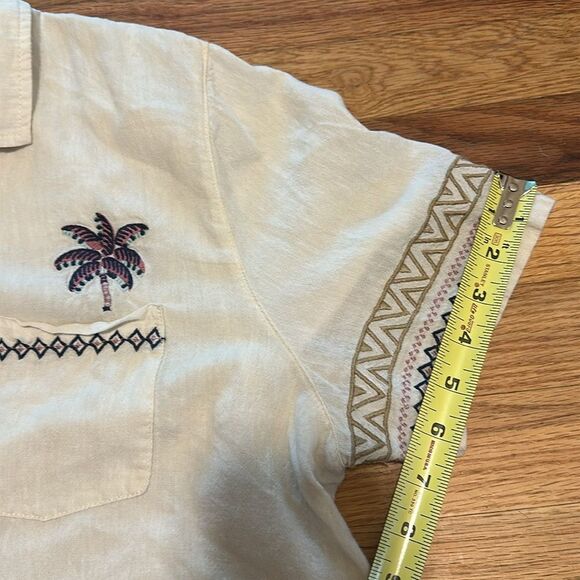 Marine Layer Embroidered Resort Shirt Men’s large  Button Up Short Sleeve Palms - Picture 8 of 12